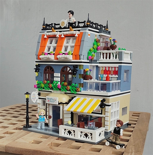 Zhegao Creator Expert Street View 1316Pcs QL0940 Gardon Hotel Moc Model Modular Building Blocks BricksToys