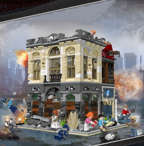 Creator Expert Street View Dooms Day Bricks Bank Zombie 2836Pcs 89102 Moc Model Modular Building Blocks Bricks 10251