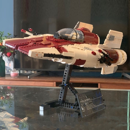 Star Wars A-wing Star Fighter With Figure Moc Model Modular Building Blocks Bricks Toys 1673Pcs 75275 9559