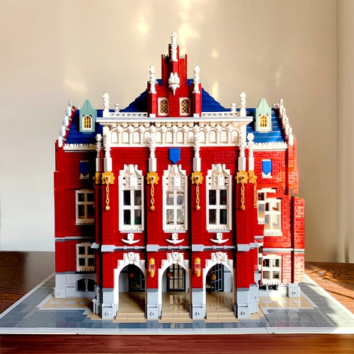 Creator Expert Street View Red Bricks University 6355Pcs Moc Model Modular Building Blocks Bricks Toys 89123