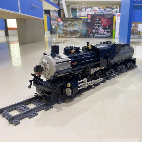 JieStar Technic CN5700 Steam Train With Track 1136Pcs Moc Model Modular Building Blocks Bricks Toys 59003