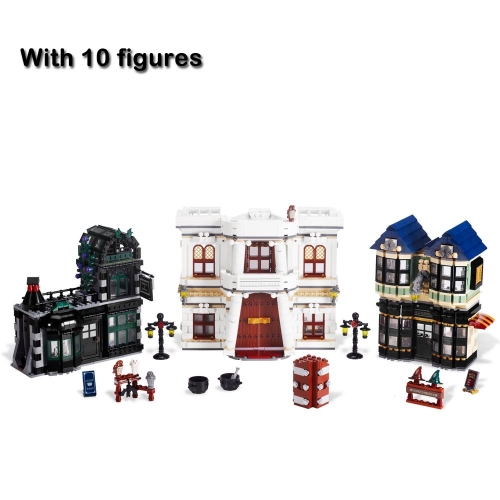Harry Potter Diagon Alley 2075Pcs Moc Model Modular Building Blocks Bricks Toys 80014 10217 16012 88168