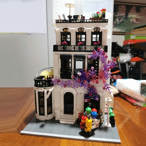 Juhang Creator Expert Street View European Flower Street Moc Model Modular Building Blocks Bricks Toys 86012 86013 86014
