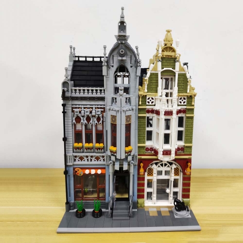 Jiestar Creator Expert Street View Weapon Store 3535Pcs Moc Model Modular Building Blocks Bricks Toys 89125