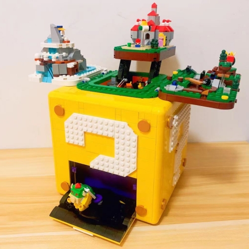 Super Mario 64 Question Mark Block 2064Pcs Moc Model Modular Building Blocks Bricks Toys 60144 71395