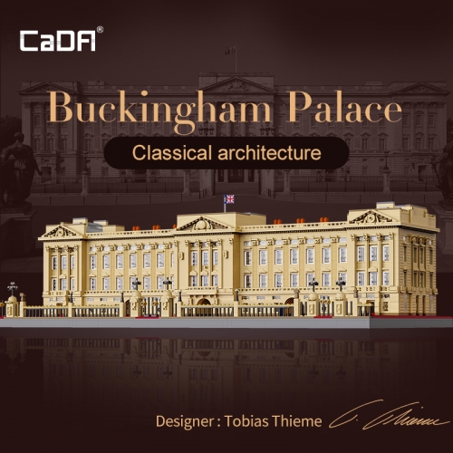 CADA Ideas Street View Buckingham Palace 5604Pcs Moc Model Modular Buidling Blocks Bricks Toys C61501