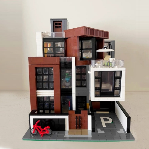 Morkmodel Creator Expert Street View CUBE Villa 3623Pcs Moc Model Modular Building Blocks Bricks Toys 10204