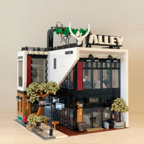 Morkmodel Creator Expert Street View Deer Alley Milktea Shop 3423Pcs Moc Model Modular Building Blocks Bricks Toys 10208 MOC-123898