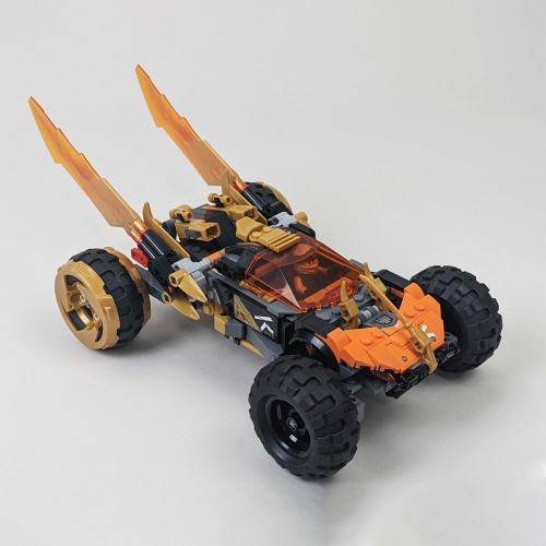 ZM Ninjago Cole's Dragon Cruiser 384Pcs With 4 Figures Moc Model Modular Building Blocks Bricks Toys 71769 60014