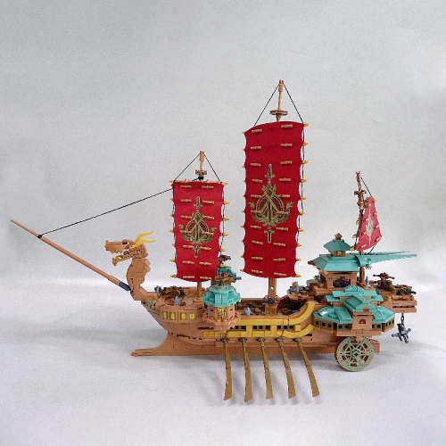 Jiestar Pirates Of The Caribbean Alcor Ship 1396Pcs Moc Model Modular Building Blocks Bricks Toys 58003