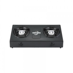 Black Color Double Burners Stainless Steel Stove for Kitchen Use TS202