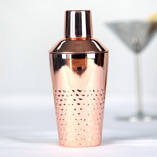 550ml Copper Plated Hammered Cocktail Shaker