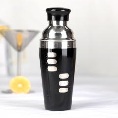 750ml 1-Color Painted Recipe Cocktail Shaker with Crown Lid