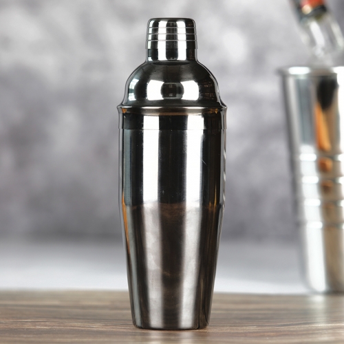 750ml Stainless Steel Gun Black Plated Cocktail Shaker