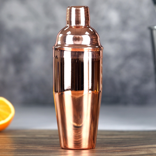 750ml Stainless Steel Copper Plated Cocktail Shaker