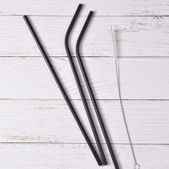 Φ8*265mm Food Grade Stainless Steel Straw Curved Straw