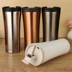 500ml Hot Quality Double Wall Stainless Steel Vacuum Flasks Car Thermo Cup Coffee Tea Travel Mug