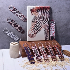 Leopard Print Speed Opener Stainless Steel Bottle Opener Bar Blade