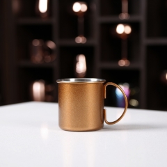450ml Glitter Painted Copper Moscow Mule Mug Cylindrical Mug