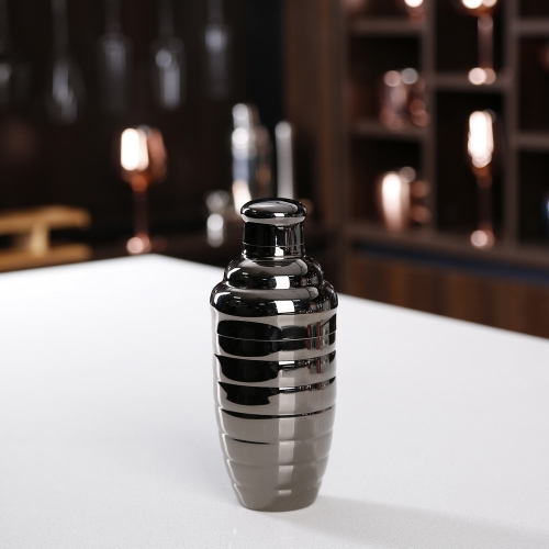 750ml Beehive Shaker Stainless Steel Gun Black Plated Cocktail Shaker