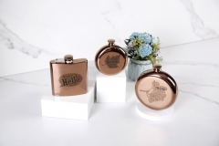 6oz Antique Copper Hip Flask Stainless Steel Hip Flask With Word Cloud Logo