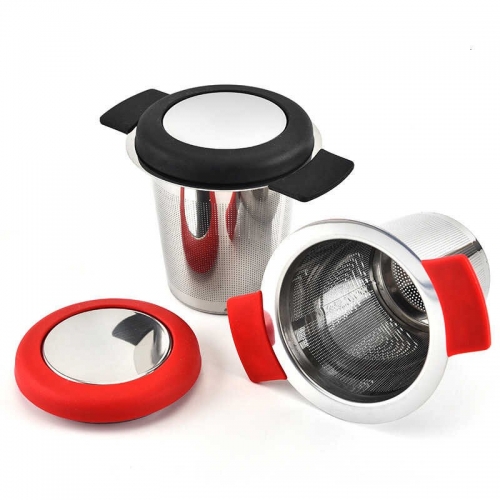 Stainless Steel Tea Infuser With Multi-functional Lid And Tea Spoon