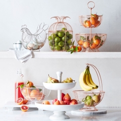 Marble Tiered Fruit Basket Cookie Dessert Stand