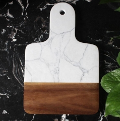 Handle Marble and Wood Cutting Marble Board for Kitchen and Home