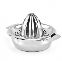 Portable Stainless Steel Manual Juicer Lemon Squeezer with Container