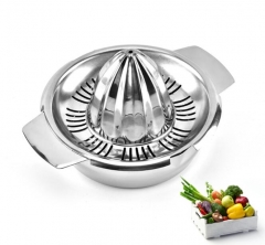 Portable Stainless Steel Manual Juicer Lemon Squeezer with Container