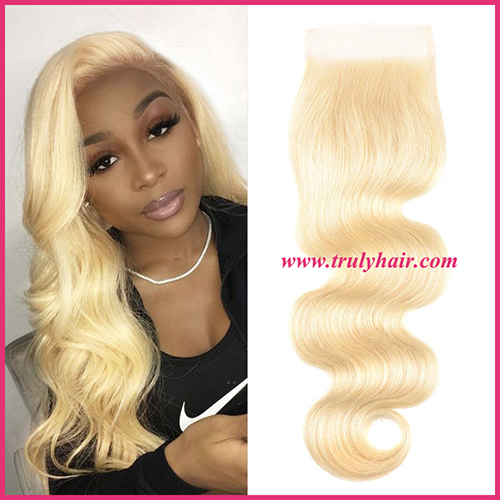 4x4 color 613 closure body wave