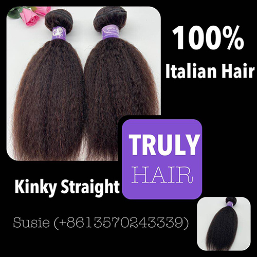 10A 100% Italian hair Kinky straight 1 pc