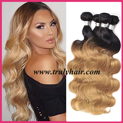 Color 1B/27 hair body wave