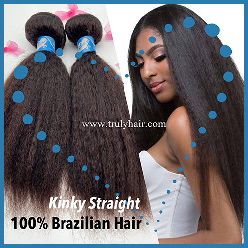 50% off 10A Brazilian hair kinky straight/ Yaki straight 1 pc