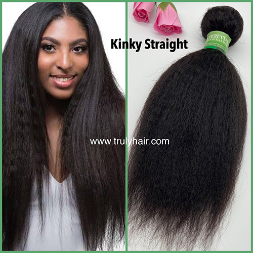 10A 100% Peruvian hair Kinky straight Yaki straight 1 pc