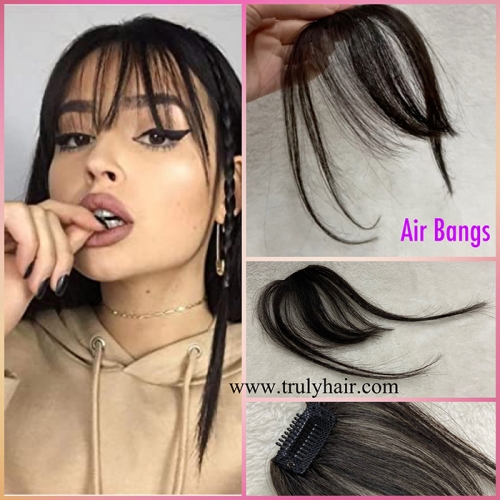 Air bangs fringe human hair fringe