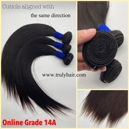 14A Truly hair high quality virgin hair natural straight