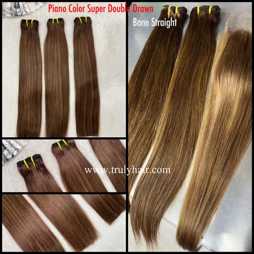 High quality piano color hair double drawn piano hair