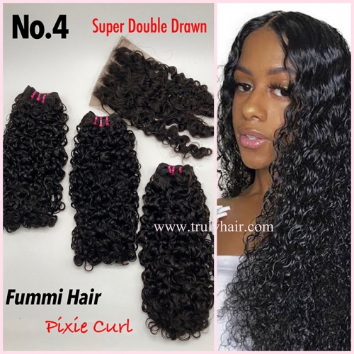 Free closure ! Funmi hair pixie curl 3 pcs with 1 pc free closure