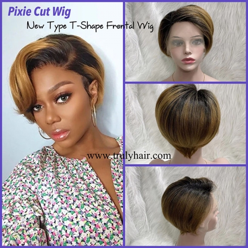 pixie cut wig color 1B/30