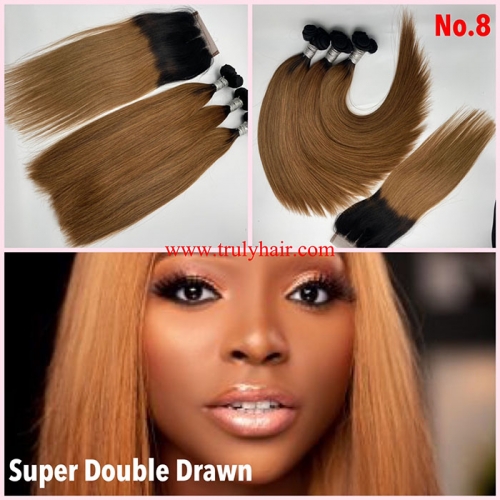 Free closure ! 1B/27 super double drawn hair