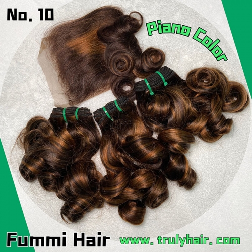 Free closure! Piano color Fummi hair