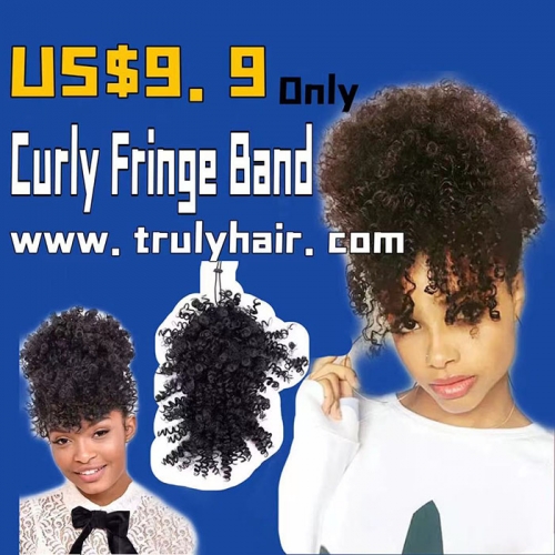 Curly fringe bands with free eyelash