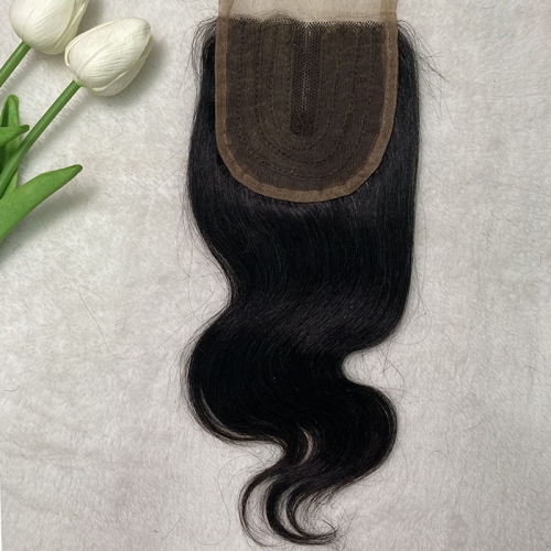 50% off 4"x4 machine-made hair closure body wave