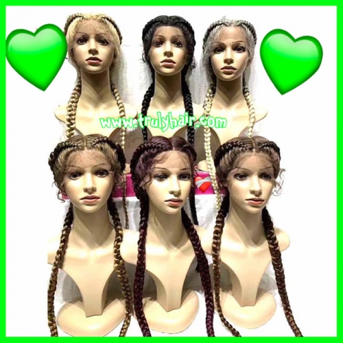 Two lines braiding wig synthetic hair materia 380g per piece