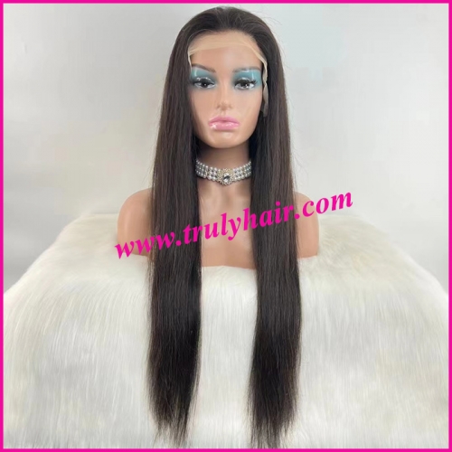 High quality lace front wig natural straight (made by 13X4 lace frontal）
