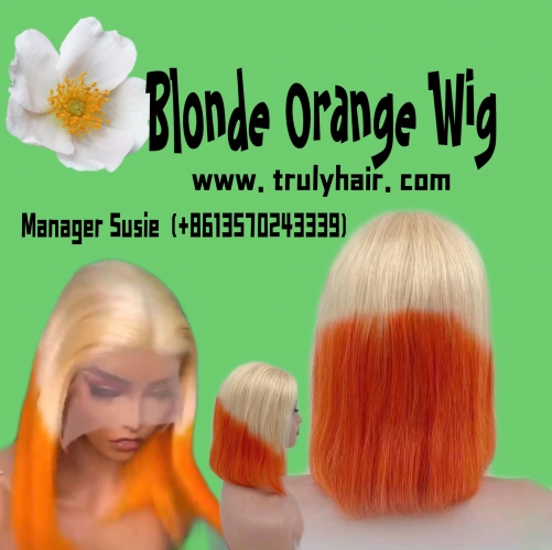 Blonde orange wig