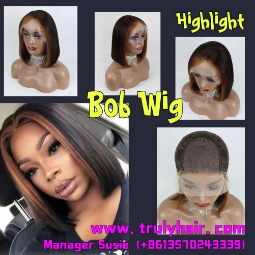 High light bob wig