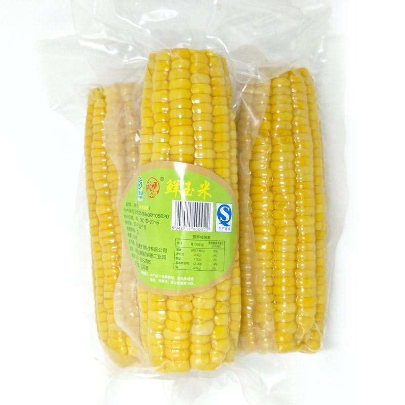 Vacuum pouch packed sweet corn sterilization