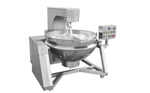 AUTOMATIC HORIZONTAL COOKING KETTLE WITH MIXER --STEAM HEATING